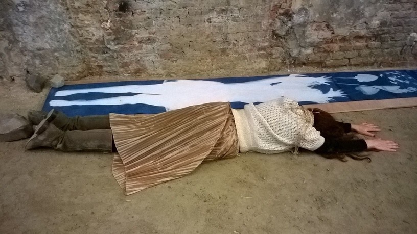 cyanotype, autoportrait, Lysiane Bourdon,